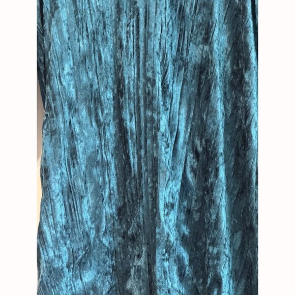 Vintage MOA USA Women’s 3XL Crushed Velvet Tunic Dress Jewel Tone Blue Holiday - Picture 7 of 10